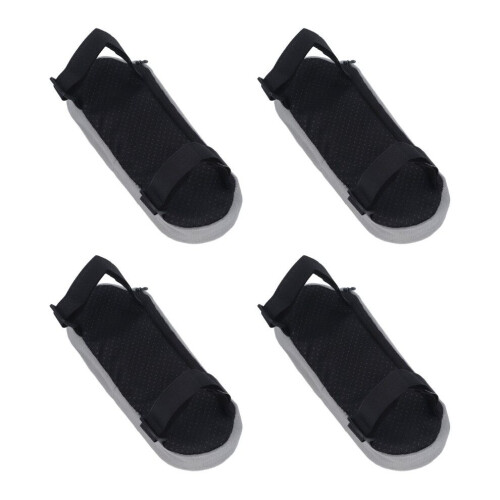 4Pcs Gray Foam Chair Armrest Covers, Adjustable, 23x8x3cm 2