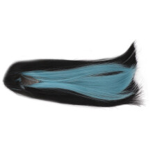 Peluca BJD 1/4 con flequillo, color azul lago negro, fibra suave y resistente al calor