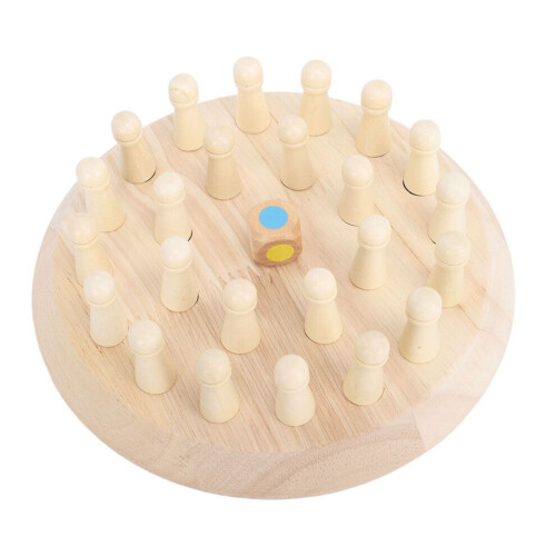 Färgmatchande träminnesschackspel för barn, 15,7 cm bräde 1