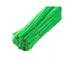 100 stuks groene polyester chenille flexibele pijpenragers voor knutselprojecten voor kinderen