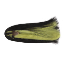 Pelucas de muñeca largas y rectas, color negro y verde, articulación esférica de 1/4, 18,5-21 cm