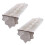 2Pcs Handmade Cotton Lace Table Runner Doilies,-White camellia 1