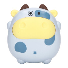 USB oplaadbare elektrische mini-handwarmer, 2 standen, koeiennachtlampje, snel opwarmend, blauw