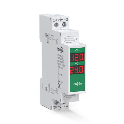 LED-display DC-spanningsmeter 11V-310V Duurzame railmontage 2