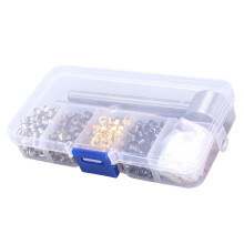 Kit de 400 ojales metálicos de cobre de 3 mm con caja de almacenamiento para manualidades de ropa