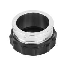 Överfyllnadslock för kylvätska, 5 cm aluminiumlegering, svart/silver, för bil