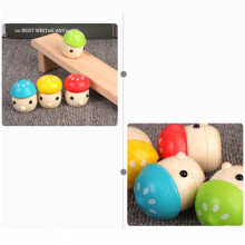 2 Sets Wooden Funny Swing Mushroom Slide Educational Toys For Kids