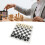 Jeu d'échecs et de dames portable enroulable avec sac à fermeture éclair, noir 1