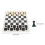 Jeu d'échecs et de dames portable enroulable avec sac à fermeture éclair, noir 2