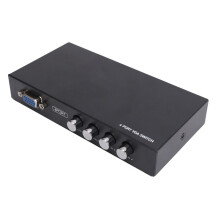 4-in-1-uit VGA-schakelaar 1920x1440 voor pc, tv, monitor, klaslokaal, zwart