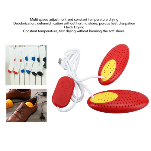 Roter Schuhtrockner mit Timer und Geruchsneutralisierung, schneller Keramikwärmer, 150 g 2
