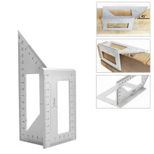 3D-vinkellinjal i aluminium med T-profil 90/45 för träbearbetning och konstruktion