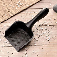 Sikt med djup spade, förtjockad non-stick kattsandskopa med handtag och litet hål