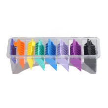 Lot de 8 peignes de guidage multicolores en ABS pour tondeuse à cheveux, usage professionnel en salon