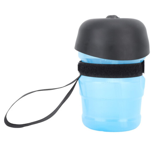 Blå 520ML hundvattenflaska läckagesäker silikon resedispenser 1