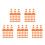 120 Pcs Kids Mini Traffic Cones Orange For Learning Traffic Rules 9