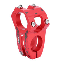 Potencia de bicicleta de carretera de montaña de aluminio rojo de alta resistencia de 31,8 mm y 80 mm