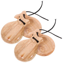 3 Paar Kleine Fingerklapper Aus Holz, Rhythmische Musikinstrumente