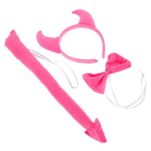 4 Sets Cosplay-Horn-Kopfband Mit Fliege Für Damen