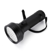 UV-Taschenlampe 395–400 nm, Aluminiumlegierung, Schutzart IP65, 145 mm, Schwarz