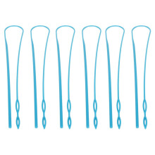 15 Stück flexible blaue Kunststoff-Kordeleinfädler für DIY-Näh- und Strickprojekte