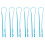 15pcs Flexible Blue Plastic Drawstring Threader for DIY Sewing & Knitting 1