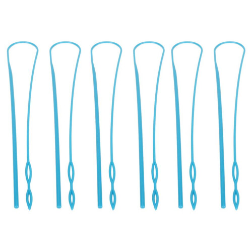 15pcs Flexible Blue Plastic Drawstring Threader for DIY Sewing & Knitting