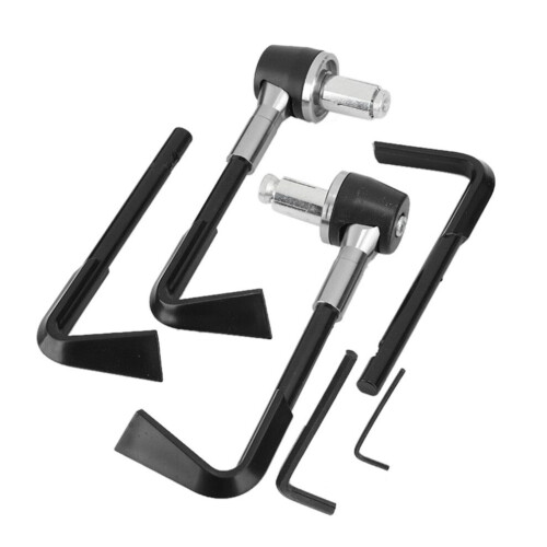 CNC-gefräster Motorrad-Handgriffschutz, Bremshebelschutz, Lenkerschutz (Silber) 2