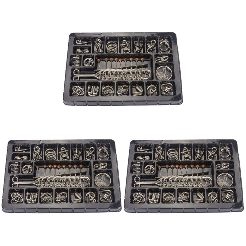 60 Pcs Chinese Ring Puzzle Nine Ring Buckle Educational Toy 1