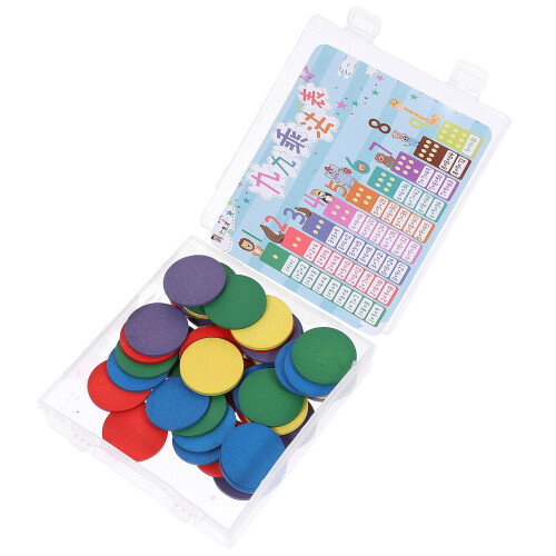 100Stk Runde Scheiben Chips Spielzubehör 5 Farben Mit Box 2