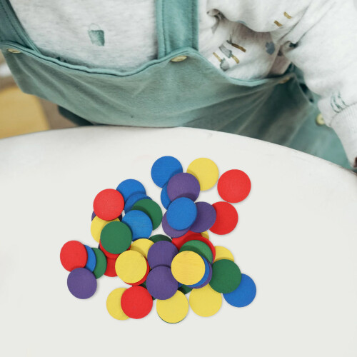 100Stk Runde Scheiben Chips Spielzubehör 5 Farben Mit Box 1