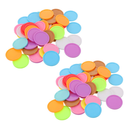 4 De Fichas Matemáticas Plásticas Coloridas Com Estojo 2
