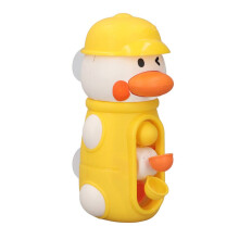 Niedliches gelbes Enten-Badespielzeug für Babys mit interaktivem Wasserrad-Design