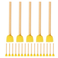 200 Spazzole Rotonde Per Pittura Con E Manici In Legno
