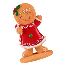 Christmas Resin Figure Decoration Gingerman-L Girl crutches