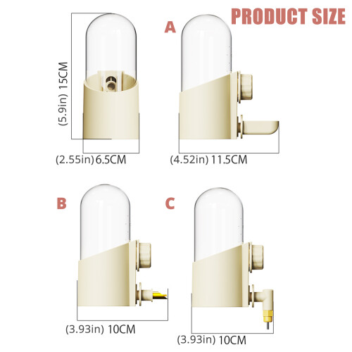 Small Pet Water Bottle Clear Bottle Automatic Bird Cage Water-A 2