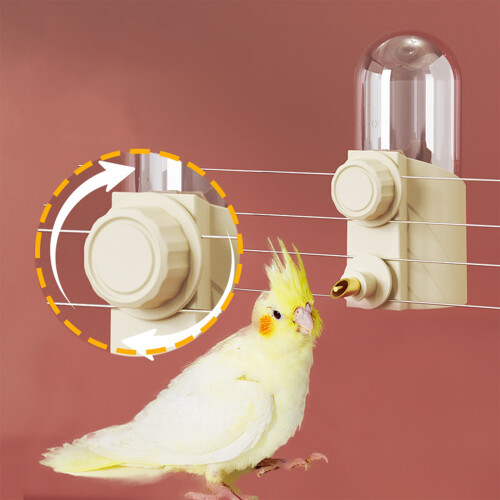 Small Pet Water Bottle Clear Bottle Automatic Bird Cage Water-A 1