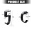 Multifunctional Desktop Hook Organizers Good-White C characters 3
