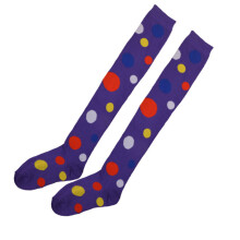 1 Paar Dot Patroon Over-The-Knee Danskousen Clown Cosplay (Paars)