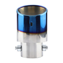 Robuste, blau verchromte Auto-Auspuffblende, universell passend für 5,3–3,8 cm Durchmesser