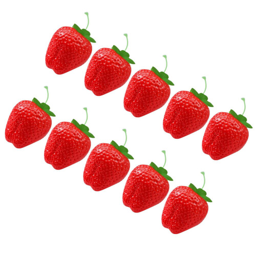10Pcs Artificial Strawberry Simulation Fruit Model Educational