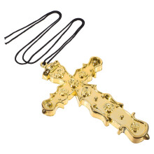 Cross Pendant Necklace Unisex Religious Halloween Cosplay Prop