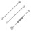 3 Teile Industrielle Barbell Ohrringe Dekorative Piercing 6