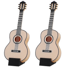 2 Unidades Mini Guitarra com Suporte Baixo