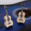 2 Unidades Mini Guitarra com Suporte Baixo 6