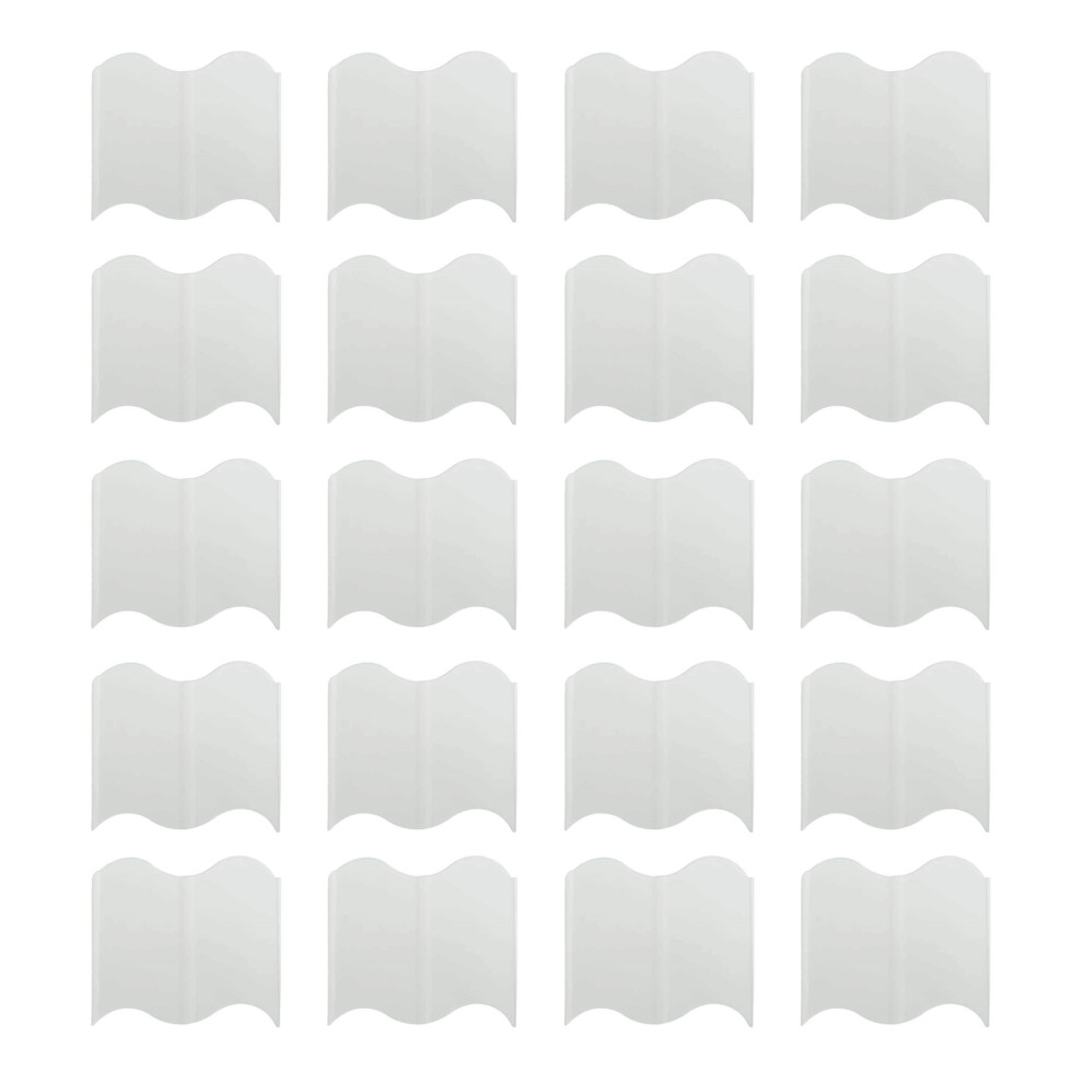 20Pcs Garden Landscape Edging Border Lawn Edging-White 7696000581446