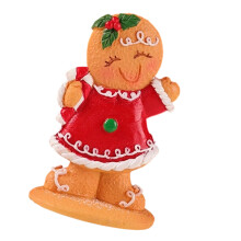 Miniature Gingerman Table Holiday Ornament-S Girl crutches