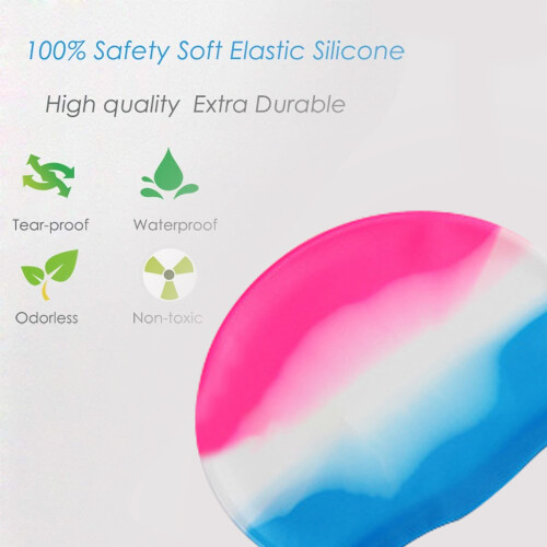 Streamlined Design Swim Cap, High-Quality Silicone For Durable Use 2