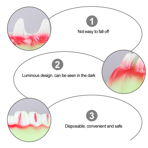 5Pcs Halloween Teeth Decor Zombie Dentures Party Prop 1