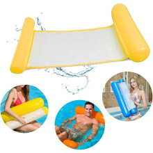 Rede inflável confortável e durável para relaxar na piscina e na praia, multiuso, com secagem rápida, portátil e fácil de guardar.